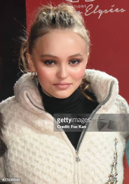 Lily Rose Depp attends Christmas Lights Launch On The Champs Elysees on November 22, 2017 in Paris, France.