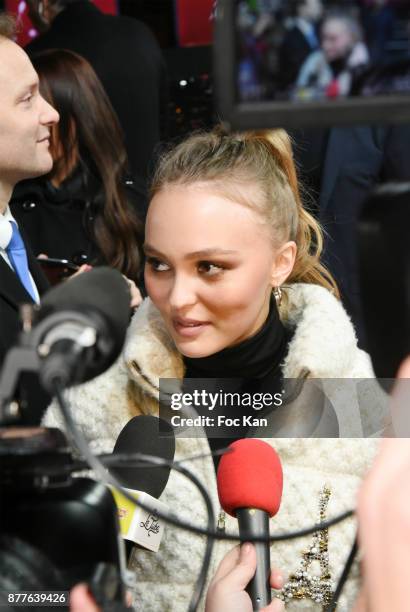 Lily Rose Depp attends Christmas Lights Launch On The Champs Elysees on November 22, 2017 in Paris, France.