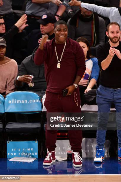 Tracy Morgan attends the Toronto Raptors Vs New York Knicks game at Madison Square Garden on November 22, 2017 in New York City.