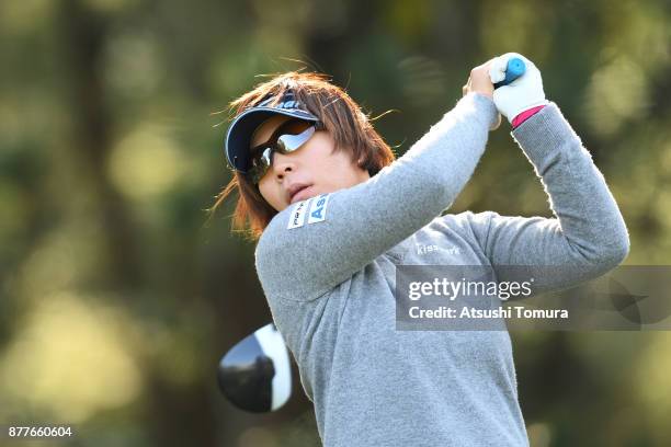 Lala Anai of Japan hits her tee shot on the 2nd hole during the first round of the LPGA Tour Championship Ricoh Cup 2017 at the Miyazaki Country Club...