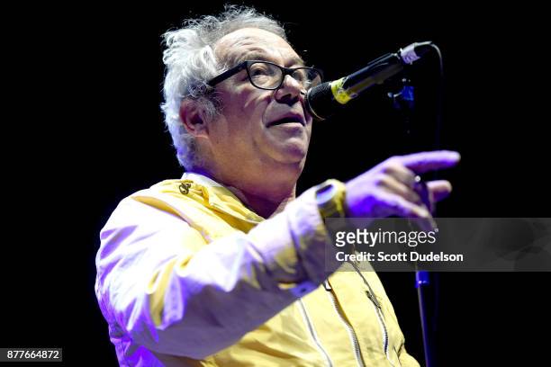 Singer Mike Watt, formerly of The Mintuemen and Firehose, performs an opening set with his band The Secondmen during X 40th anniversary tour at The...