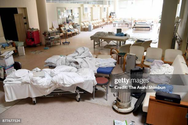The interior of Ono Hospital attests to the chaotic evacuation of the facility following the 2011 Great East Japan Earthquake, tsunami and nuclear...
