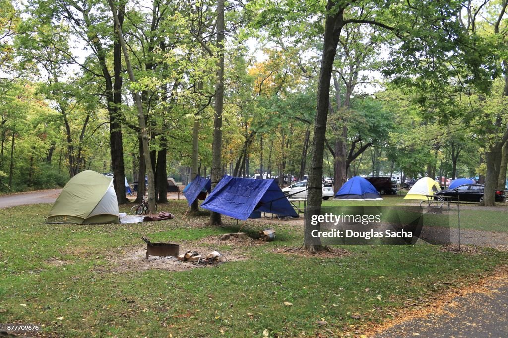 Public campground, Marblehead, Ohio, USA