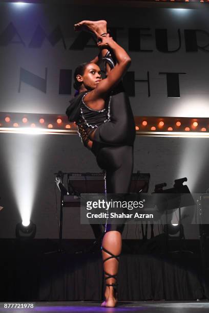 Child Star of Tomorrow Emily Carr performs during Amateur Night At The Apollo: Super Top Dog at The Apollo Theater on November 22, 2017 in New York...
