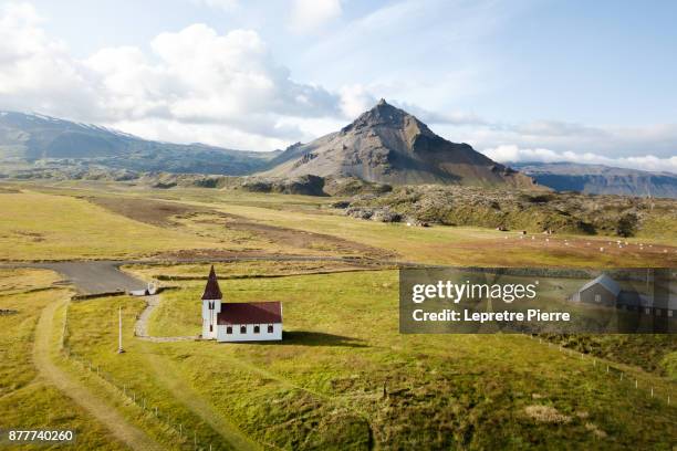 hellnar church - hellnar stock pictures, royalty-free photos & images