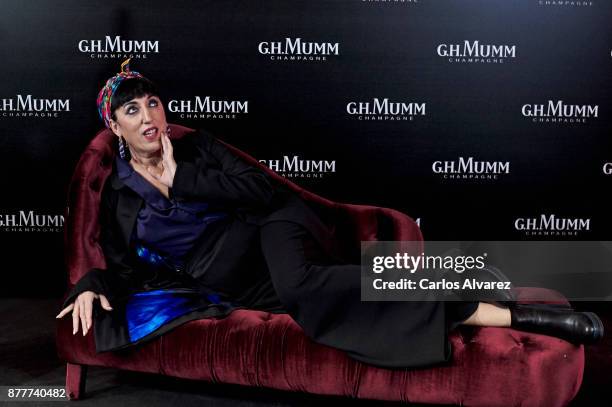 Actress Rossy de Palma attends the opening of the 'House Of G.H. Mumm' on November 23, 2017 in Madrid, Spain.