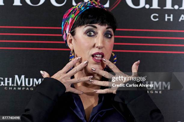 Actress Rossy de Palma attends the opening of the 'House Of G.H. Mumm' on November 23, 2017 in Madrid, Spain.