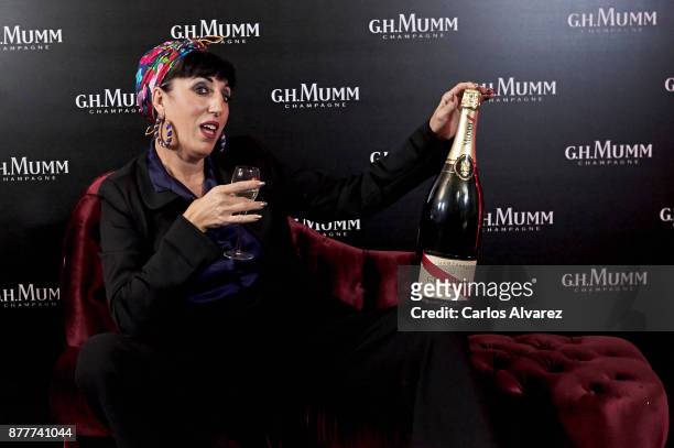 Actress Rossy de Palma attends the opening of the 'House Of G.H. Mumm' on November 23, 2017 in Madrid, Spain.
