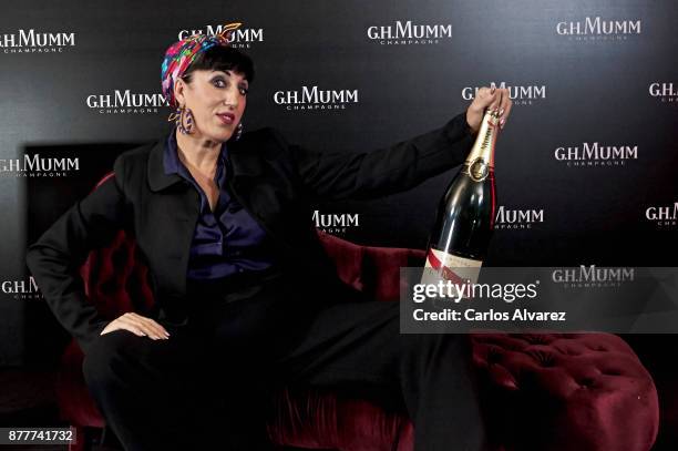 Actress Rossy de Palma attends the opening of the 'House Of G.H. Mumm' on November 23, 2017 in Madrid, Spain.