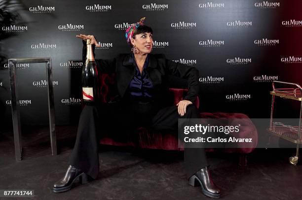 Actress Rossy de Palma attends the opening of the 'House Of G.H. Mumm' on November 23, 2017 in Madrid, Spain.