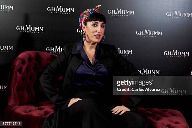 Actress Rossy de Palma attends the opening of the 'House Of G.H. Mumm' on November 23, 2017 in Madrid, Spain.