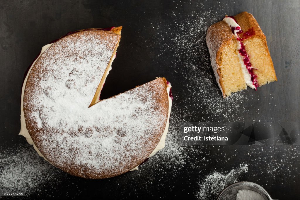 Traditional British Dishes. Classic Victoria sandwich