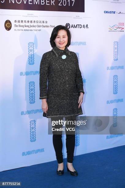 Businesswoman Pansy Ho Chiu-king attends the opening ceremony of Lumieres Hong Kong Festival on November 23, 2017 in Hong Kong, China.