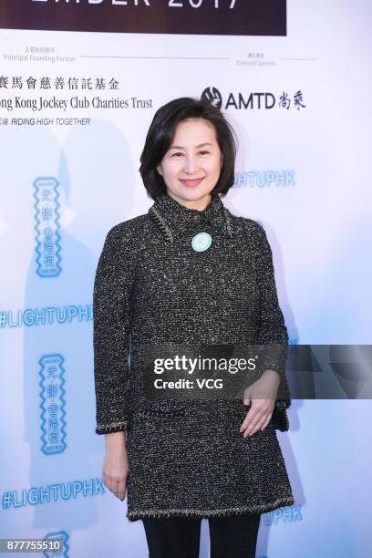 Businesswoman Pansy Ho Chiu-king attends the opening ceremony of Lumieres Hong Kong Festival on November 23, 2017 in Hong Kong, China.