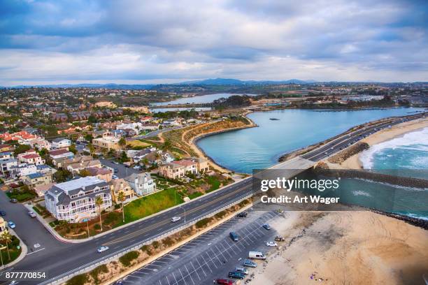 lagune de carlsbad en californie - carlsbad california photos et images de collection