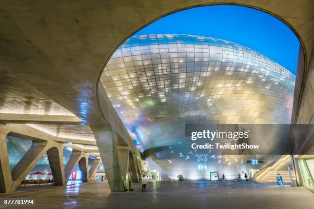 dongdaemun design plaza town - digital town hall stock pictures, royalty-free photos & images