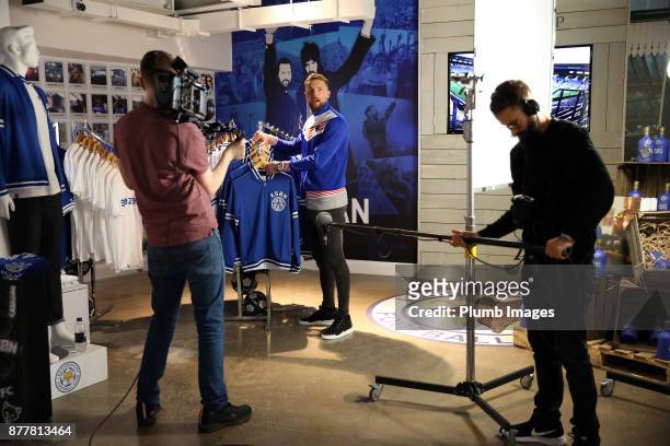 Ben Hamer during the Leicester City Christmas video shoot at King Power Stadium Complex on November 01 , 2017 in Leicester, United Kingdom.
