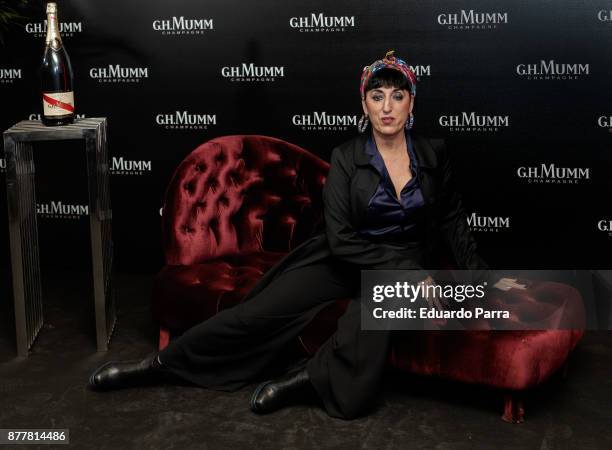 Actress Rossy de Palma attends the opening of the 'House Of G.H. Mumm' on November 23, 2017 in Madrid, Spain.