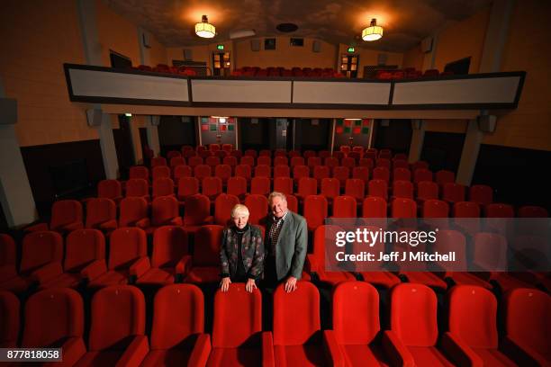 David Mayo, Jane Mayo Chairman of Campbeltown Community Business Ltd sit inside the the main auditorium of the A listed Campbeltown Picture House on...