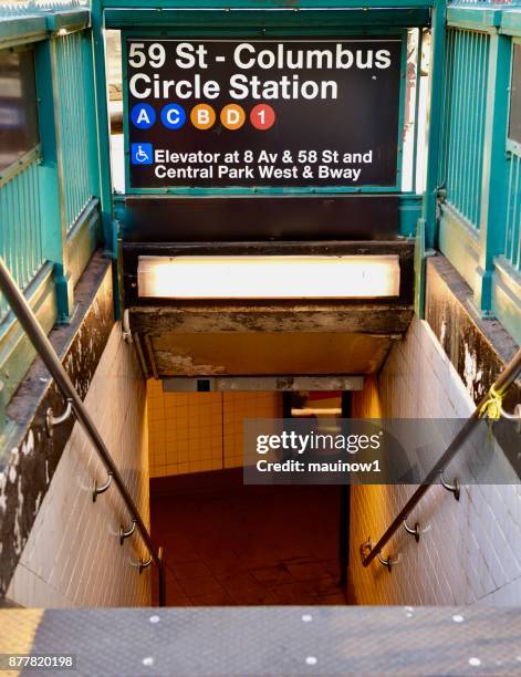 nyc subway - underground sign stock pictures, royalty-free photos & images