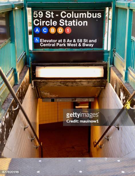 紐約的地鐵 - underground sign 個照片及圖片檔