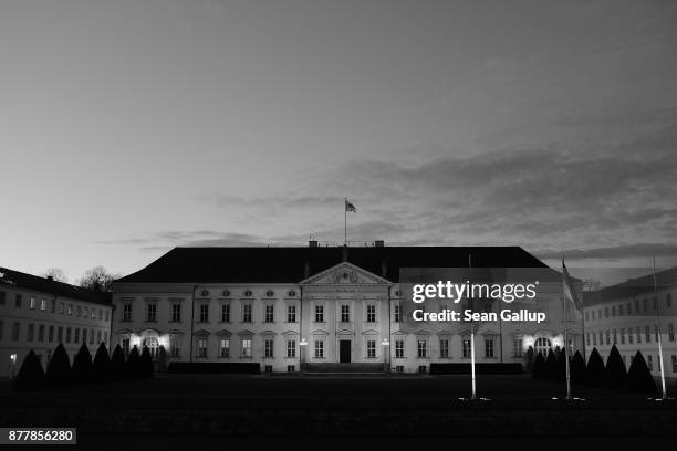 Schloss Bellevue presidential palace stands at twilight following the departure of Martin Schulz, Chairman of the German Social Democrats , who had...