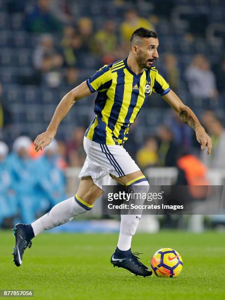 Mehmet Topal of Fenerbahce during the Turkish Super lig match between Fenerbahce v Sivasspor at the Sukru Saracoglustadion on November 19, 2017 in...