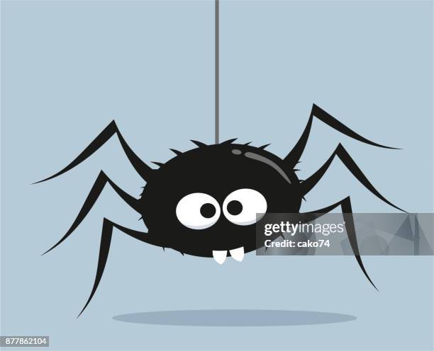 stockillustraties, clipart, cartoons en iconen met cartoon spin - arachnid