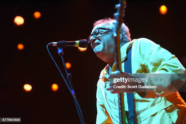 Singer Mike Watt, formerly of The Mintuemen and Firehose, performs an opening set with his band The Secondmen during X 40th anniversary tour at The...