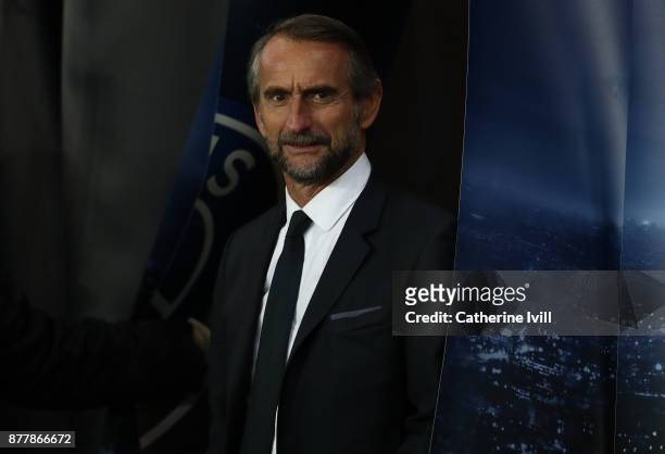 Jean-Claude Blanc General manager of PSG during the UEFA Champions League group B match between Paris Saint-Germain and Celtic FC at Parc des Princes...