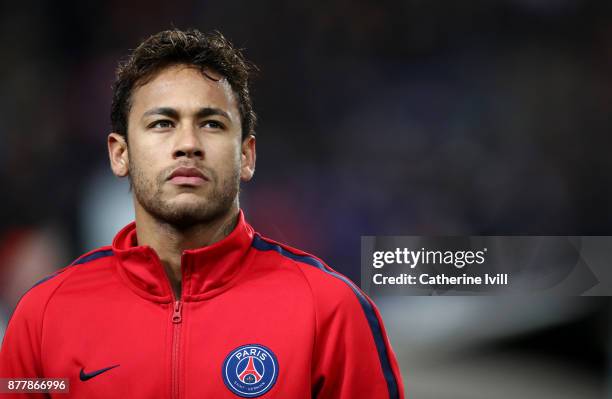 Neymar of PSG during the UEFA Champions League group B match between Paris Saint-Germain and Celtic FC at Parc des Princes on November 22, 2017 in...