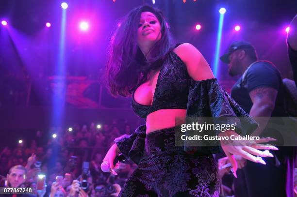 Cardi B performs at E11EVEN on November 22, 2017 in Miami, Florida.