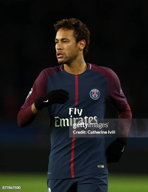 Neymar of PSG during the UEFA Champions League group B match between Paris Saint-Germain and Celtic FC at Parc des Princes on November 22, 2017 in...