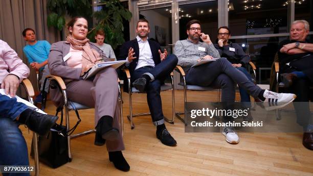 Overview Workshop Vielfalt with Thomas Hitzlsperger during the Annual Conference For Social Responsibility at Sporthotel Fuchsbachtal on November 23,...