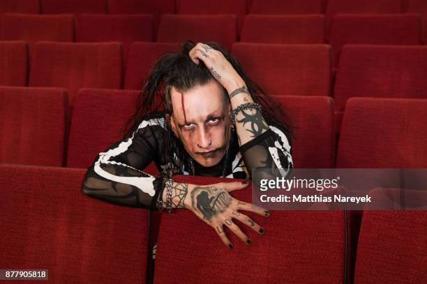 Magician Dan Sperry poses during a portrait session to promote his first solo tour at Admiralspalast on November 23, 2017 in Berlin, Germany.