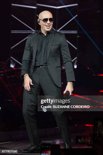 Pitbull Rapper Concery US rapper Pitbull performs in concert on the last night of the... News ...