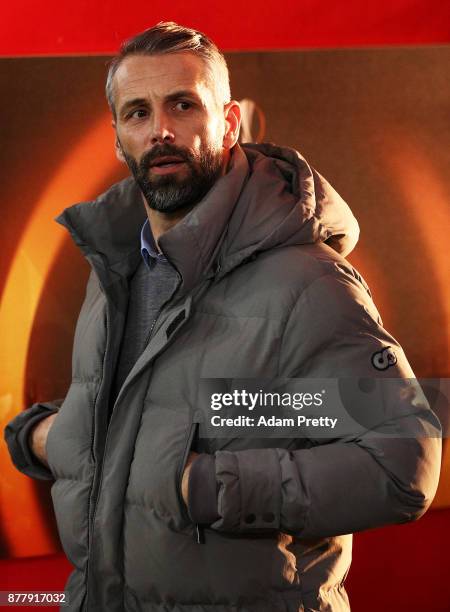 Marco Rose head coach of Red Bull Salzburg before the UEFA Europa League group I match between FC Salzburg and Vitoria Guimaraes at Red Bull Arena on...