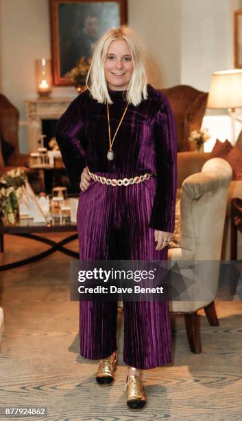 Amy Sturgis attends an exclusive preview of the Aurum + Grey SS18 collection at Dukes London on November 23, 2017 in London, England.