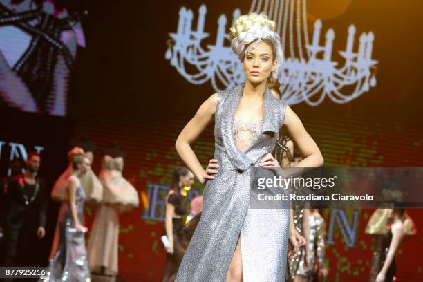 Models are seen during the Balmain Paris Hair Couture - Embracing Diveristy by Antonino Tarantino and Nunzio Di Lauro show at On Hair By Cosmoprof...
