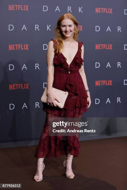 Gina Alice Stiebitz attends the premiere of the first German Netflix series 'Dark' at Zoo Palast on November 20, 2017 in Berlin, Germany.