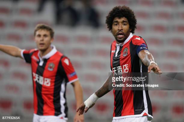 Dante of Nice during the UEFA Europa League match between Nice v Zulte Waregem at the Allianz Riviera on November 23, 2017 in Nice France