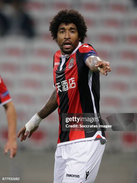 Dante of Nice during the UEFA Europa League match between Nice v Zulte Waregem at the Allianz Riviera on November 23, 2017 in Nice France