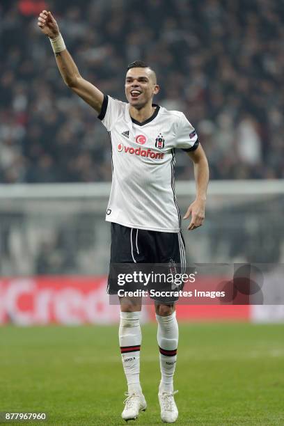 Pepe of Besiktas during the UEFA Champions League match between Besiktas v FC Porto at the Vodafone Park on November 21, 2017 in Istanbul Turkey