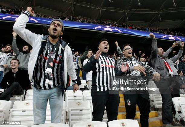 Supporters of Besiktas during the UEFA Champions League match between Besiktas v FC Porto at the Vodafone Park on November 21, 2017 in Istanbul Turkey