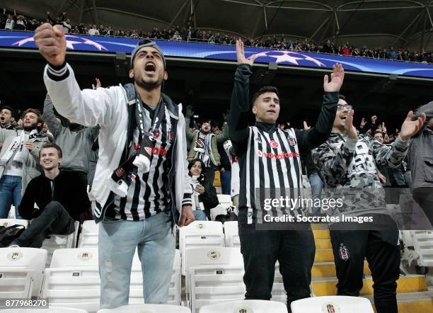 Supporters of Besiktas during the UEFA Champions League match between Besiktas v FC Porto at the Vodafone Park on November 21, 2017 in Istanbul Turkey