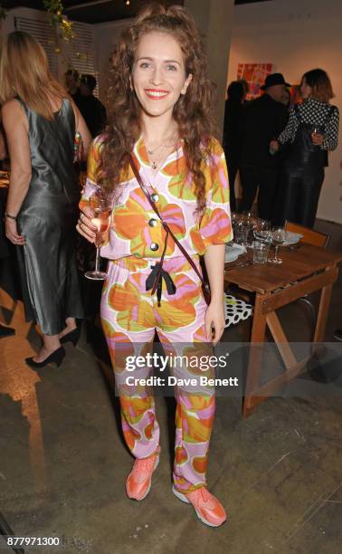 Rae Morris attends an intimate dinner hosted by Henry Holland and Andrew Nugent to celebrate the House of Holland Resort 18 collection and Bird In...