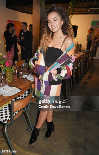 Ella Eyre attends an intimate dinner hosted by Henry Holland and Andrew Nugent to celebrate the House of Holland Resort 18 collection and Bird In...