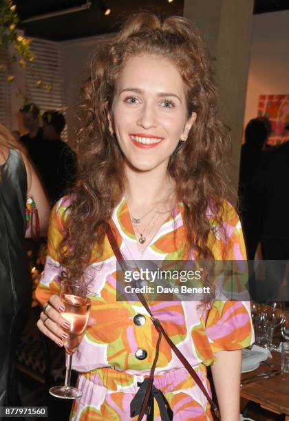 Rae Morris attends an intimate dinner hosted by Henry Holland and Andrew Nugent to celebrate the House of Holland Resort 18 collection and Bird In...
