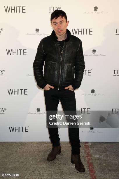 Robbie Furze attends the WHITE cocktail party hosted by Italian Trade Agency at Ambika P3 on November 23, 2017 in London, England.