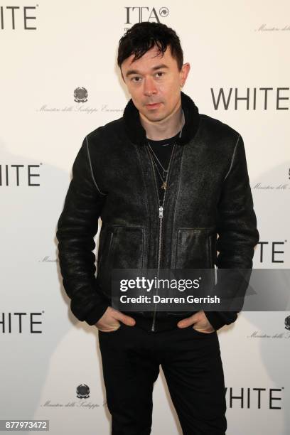 Robbie Furze attends the WHITE cocktail party hosted by Italian Trade Agency at Ambika P3 on November 23, 2017 in London, England.